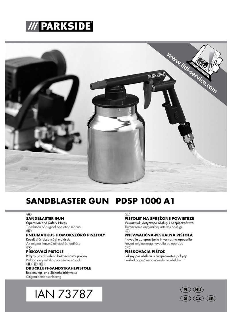 Parkside PDSP 1000 A1 SANDBLASTER GUN User manual