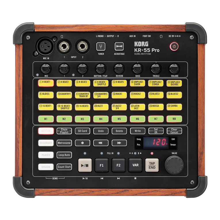 Korg RHYTHM KR-55 Pro owner's manual