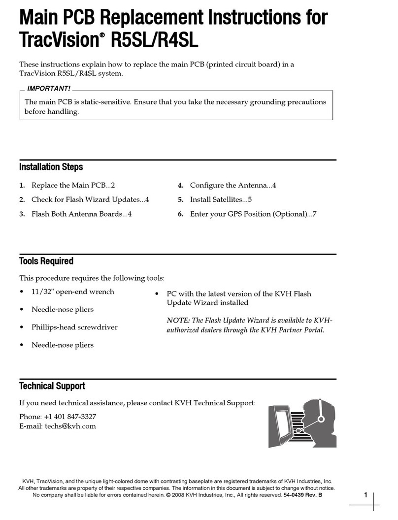 KVH Industries TracVision R5SL Replacement instructions KVH Industries TracVision R5SL Replacement instructions