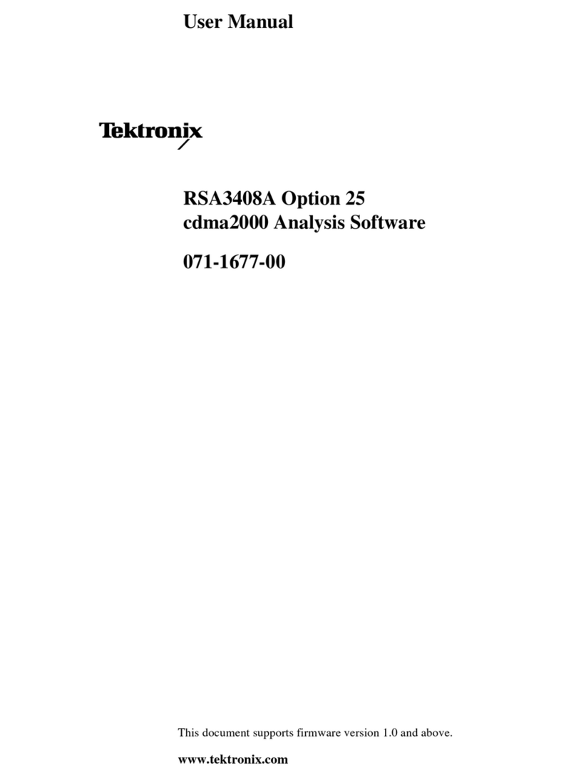 Tektronix RSA3408A User manual Tektronix RSA3408A User manual