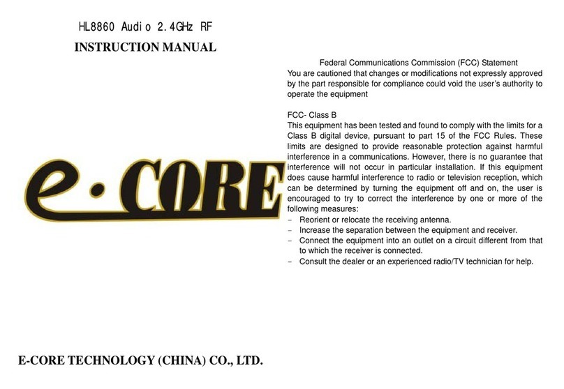 E-Core HL8860 instruction manual