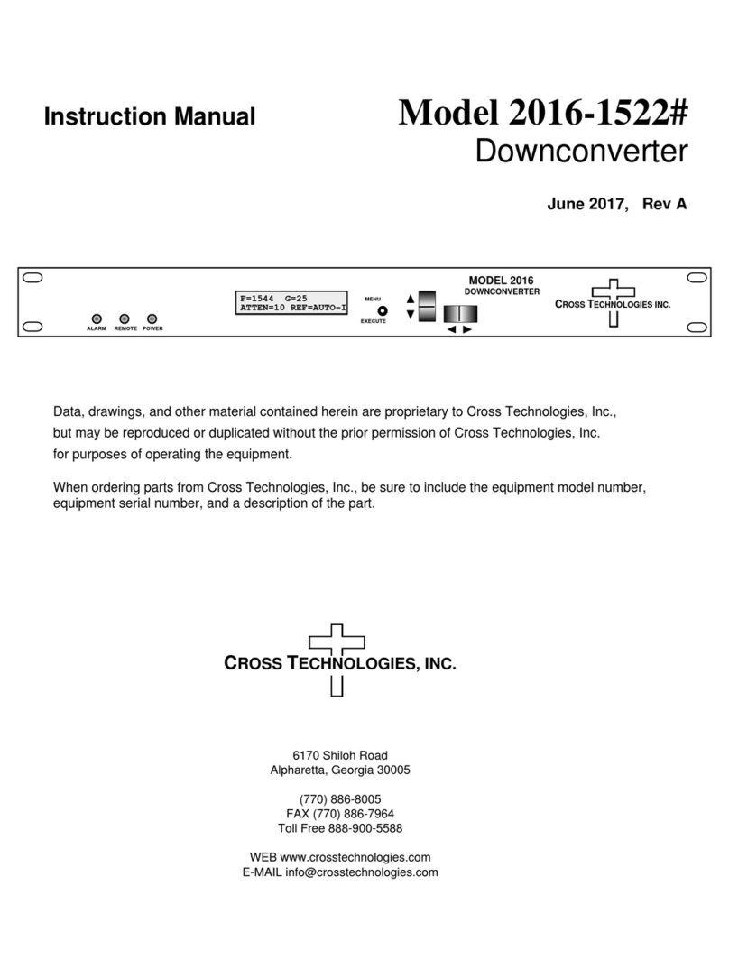Cross Technologies 2016-1522 instructions