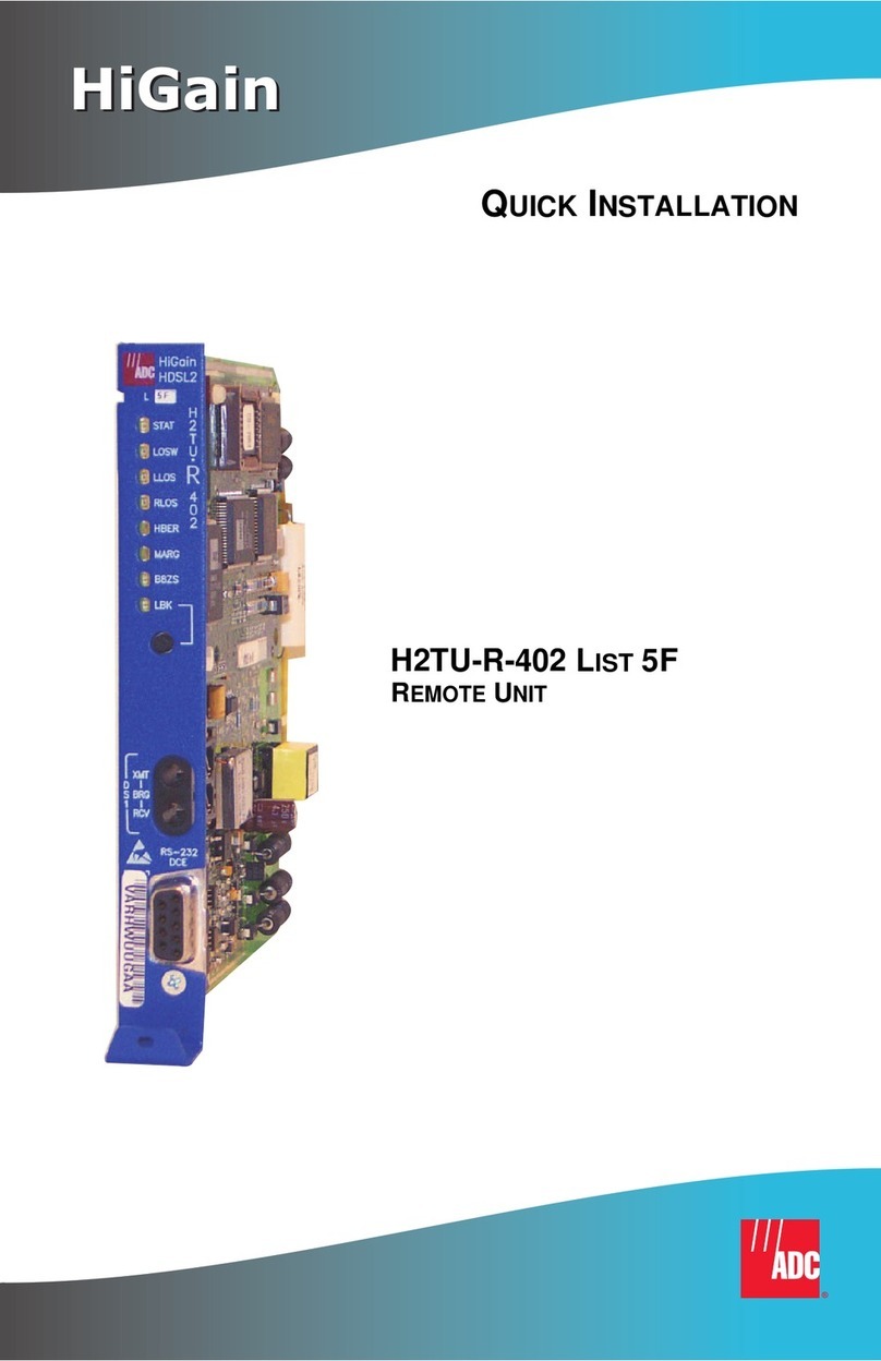 ADC H2TU-R-402 List 5F Quick installation
