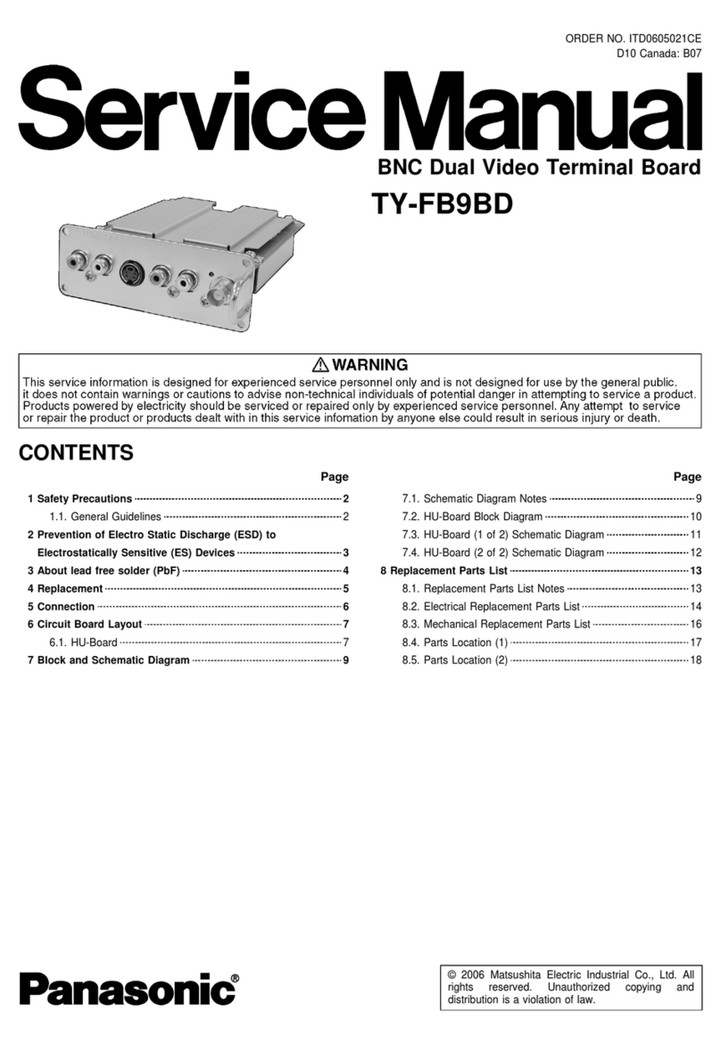 Panasonic TY-FB9BD User manual