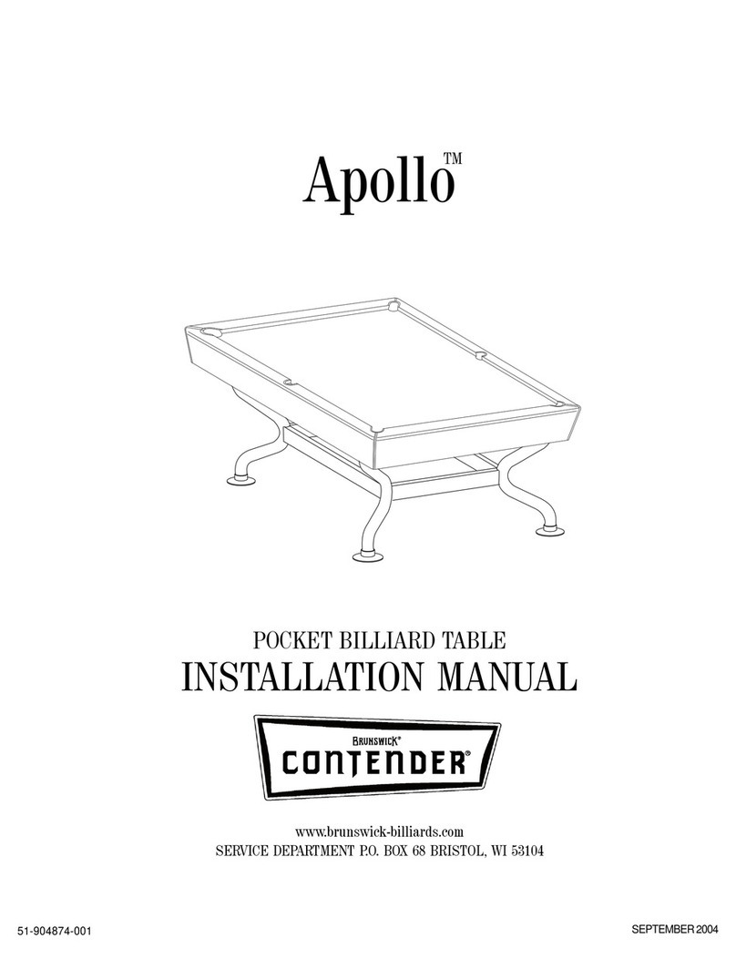 Brunswick Contender Apollo installation manual Brunswick Contender Apollo installation manual
