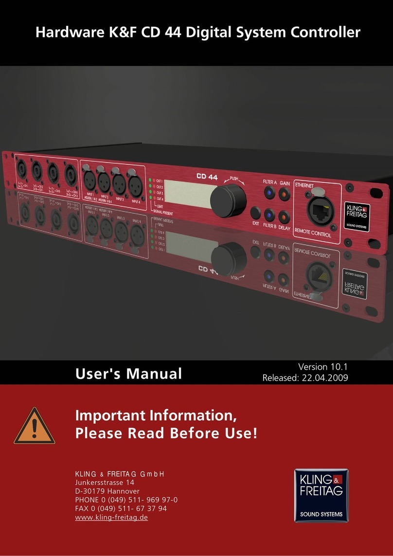 KLING & FREITAG CD 44 user manual