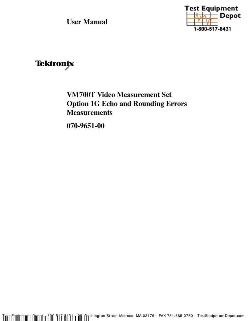 Tektronix VM700T User manual Tektronix VM700T User manual