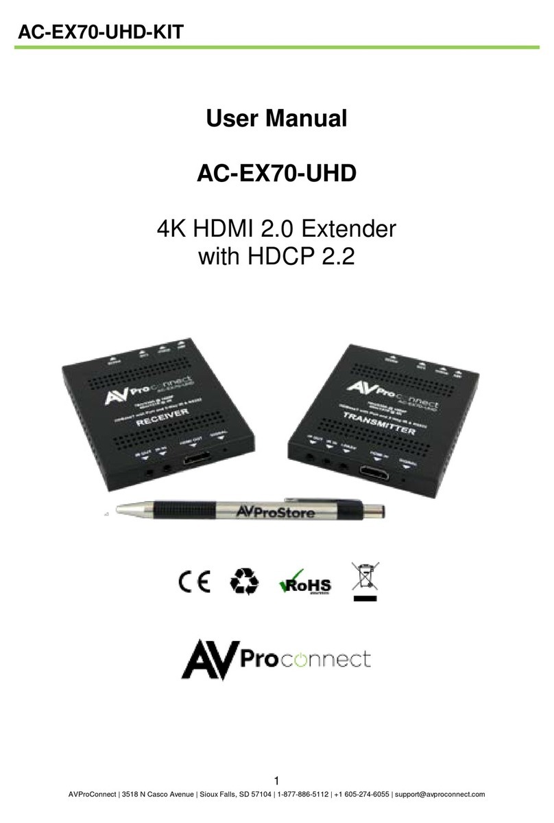 AVProConnect AC-EX70-UHD User manual AVProConnect AC-EX70-UHD User manual