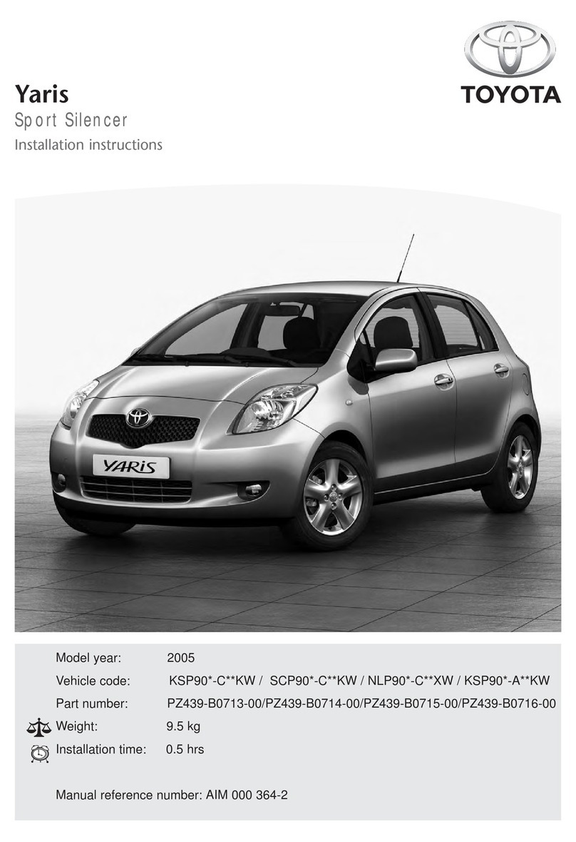 Toyota 2005 Yaris installation instructions