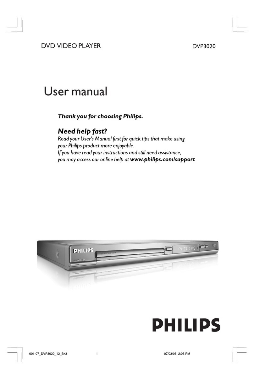 Philips DVP 3020 user manual