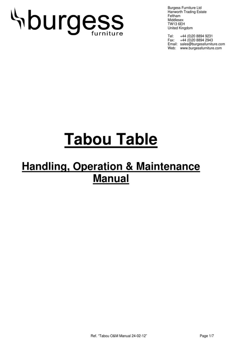 Burgess Tabou Table Handling, operation & maintenance manual Burgess Tabou Table Handling, operation & maintenance manual