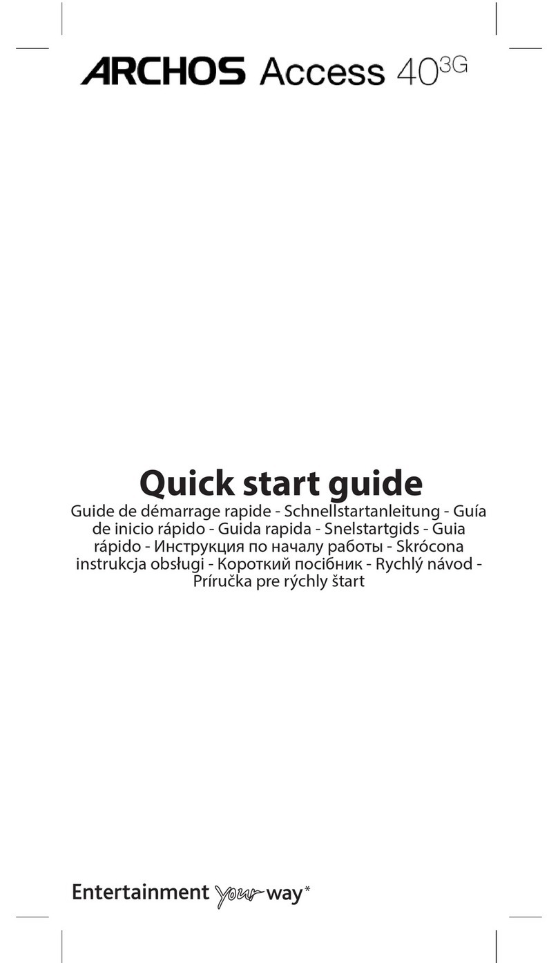 Archos Access 40 3G quick start guide