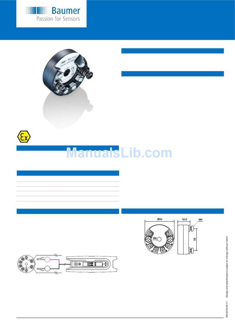 Baumer FlexTop 2202 User manual Baumer FlexTop 2202 User manual