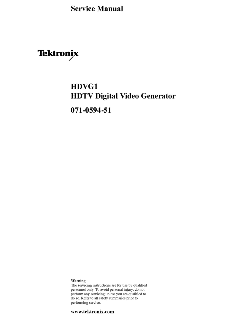 Tektronix HDVG1 User manual Tektronix HDVG1 User manual