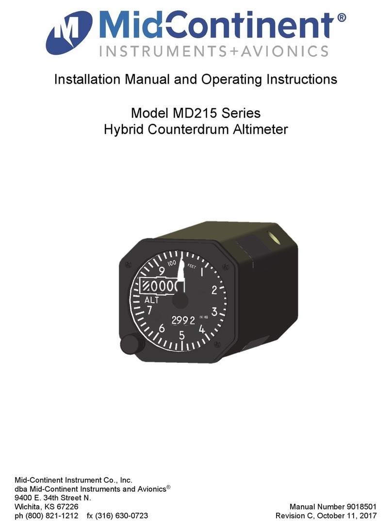 Mid-Continent Instrument MD215 Series Installation manual and operating instructions