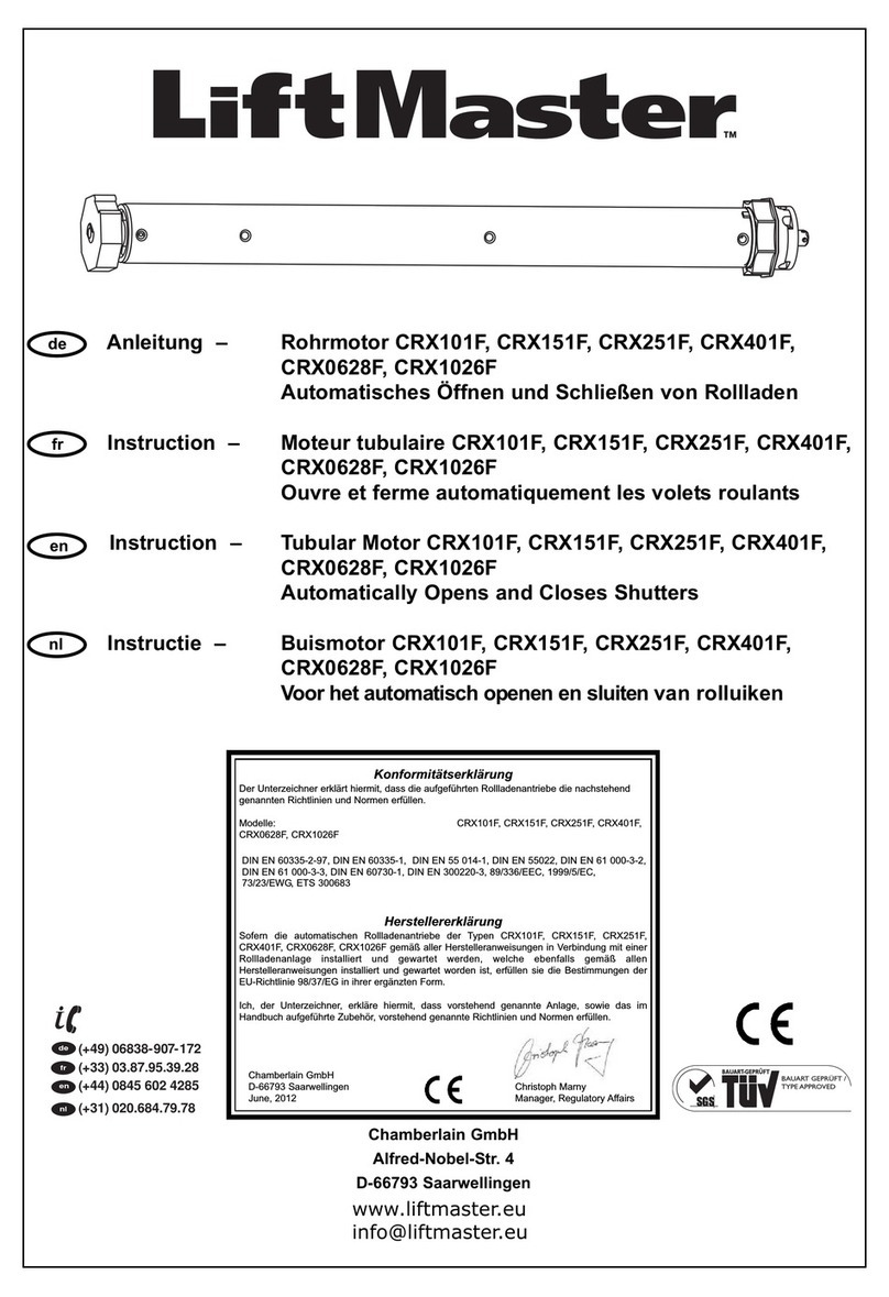 Chamberlain CRX101F Instruction Chamberlain CRX101F Instruction