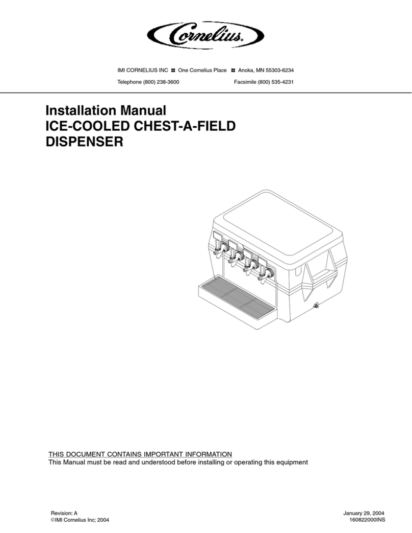 Cornelius ICE-COOLED CHEST-A-FIELD DISPENSER User manual