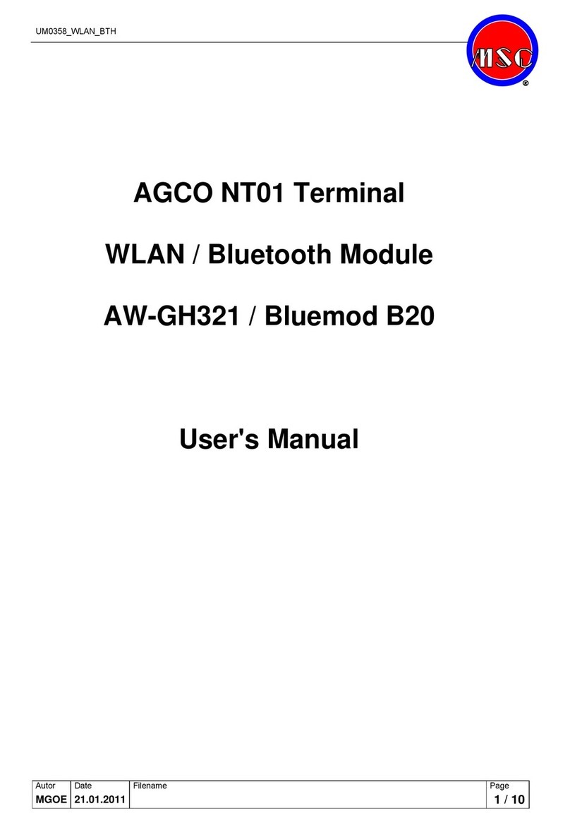 MSC AGCO NT01 user manual