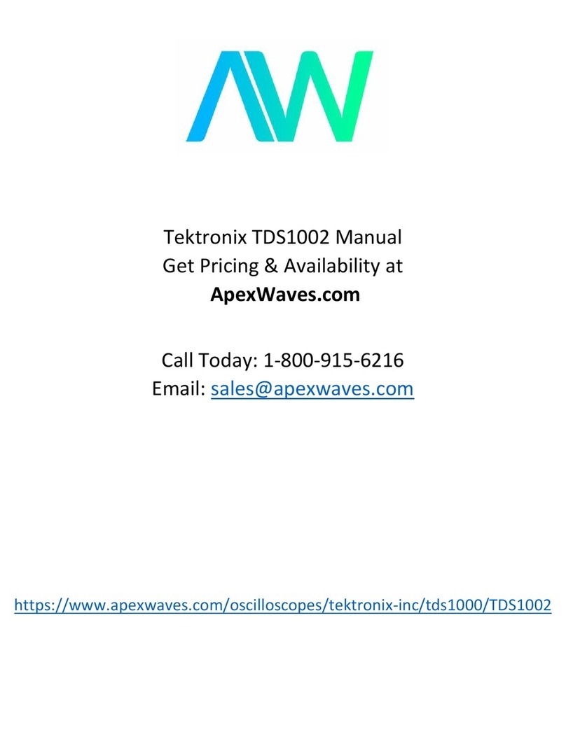 Tektronix TDS1000 Series User manual