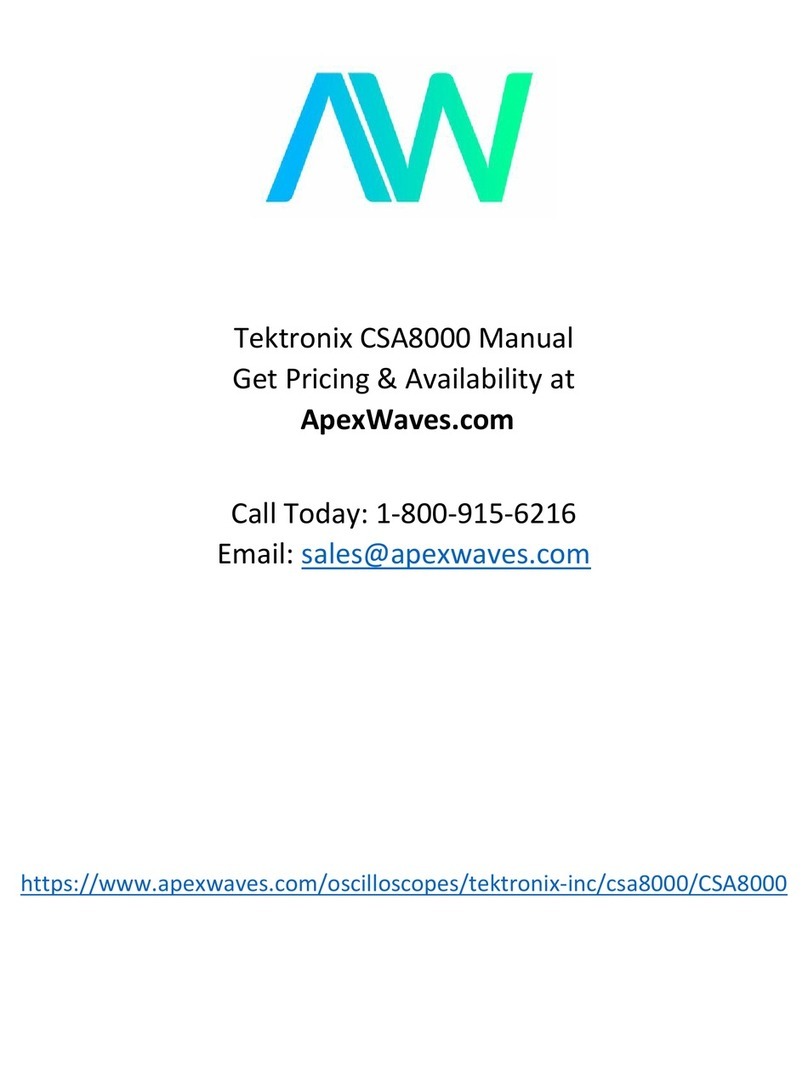 Tektronix CSA8000 Series user manual