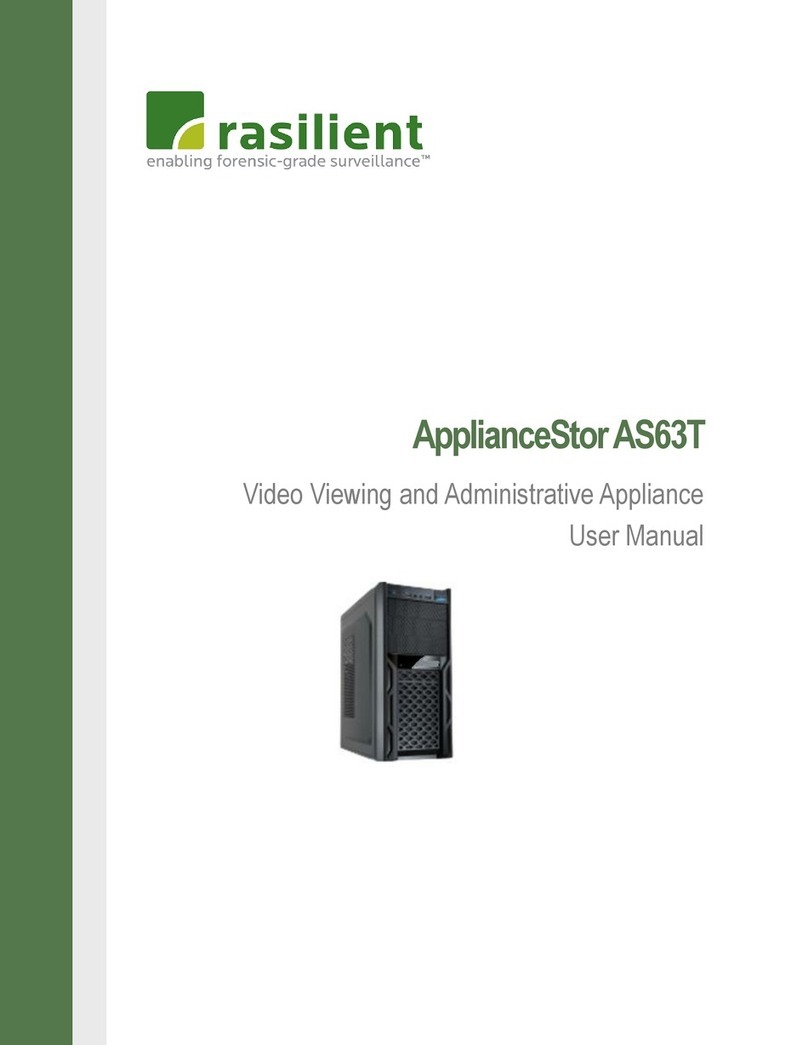 Rasilient ApplianceStor AS63T user manual
