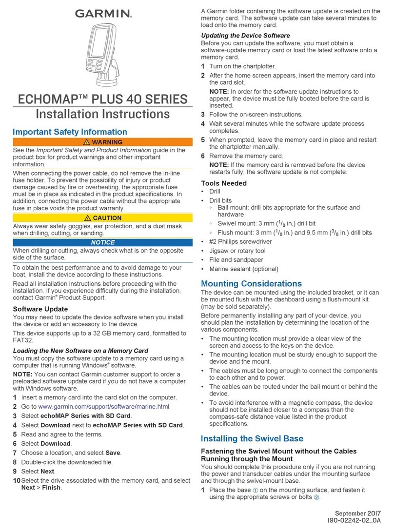 Garmin Echomap Plus 40 series Installation instruction