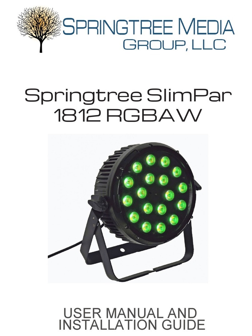 Springtree SlimPar 1812 RGBAW User manual