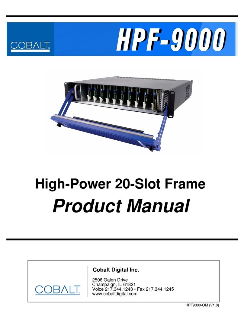 Cobalt Digital Inc HPF-9000 User manual