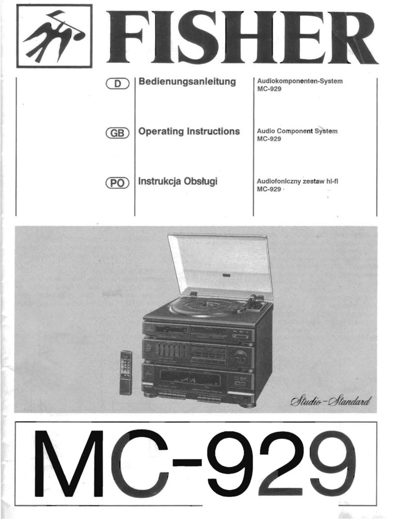 Fisher MC-929 User manual Fisher MC-929 User manual