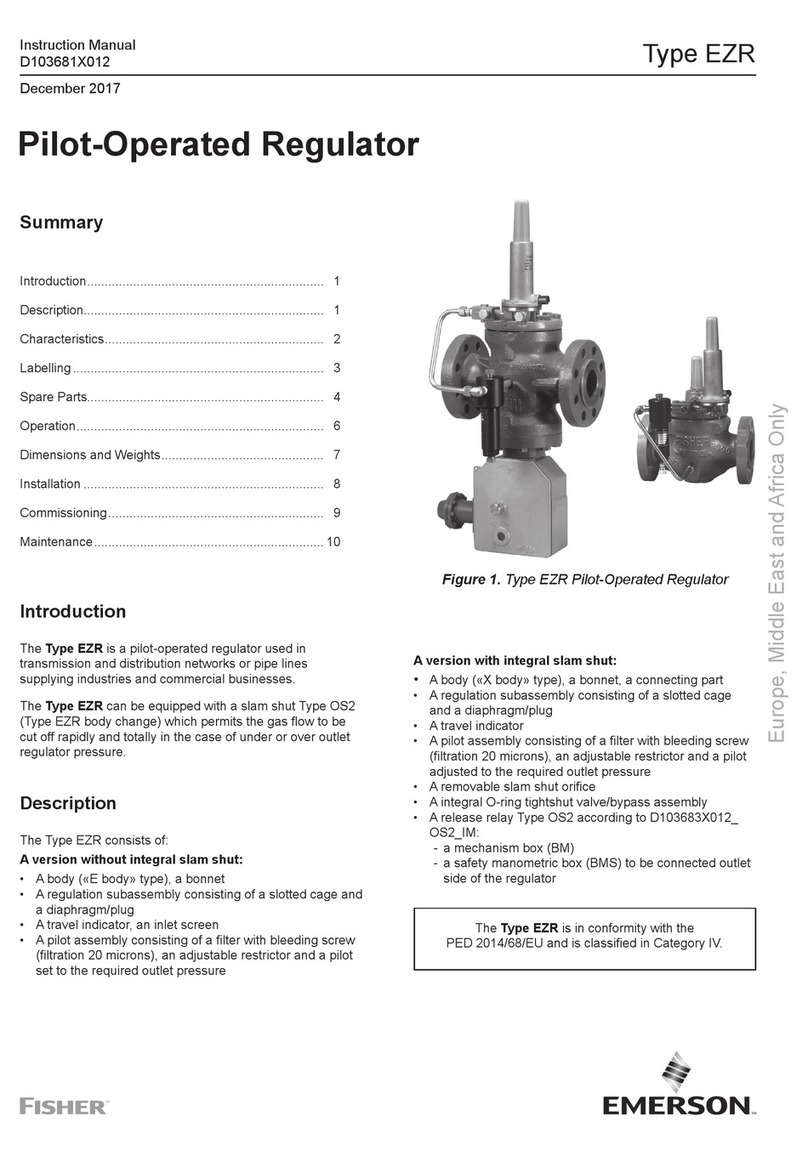 Emerson Fisher EZR series User manual