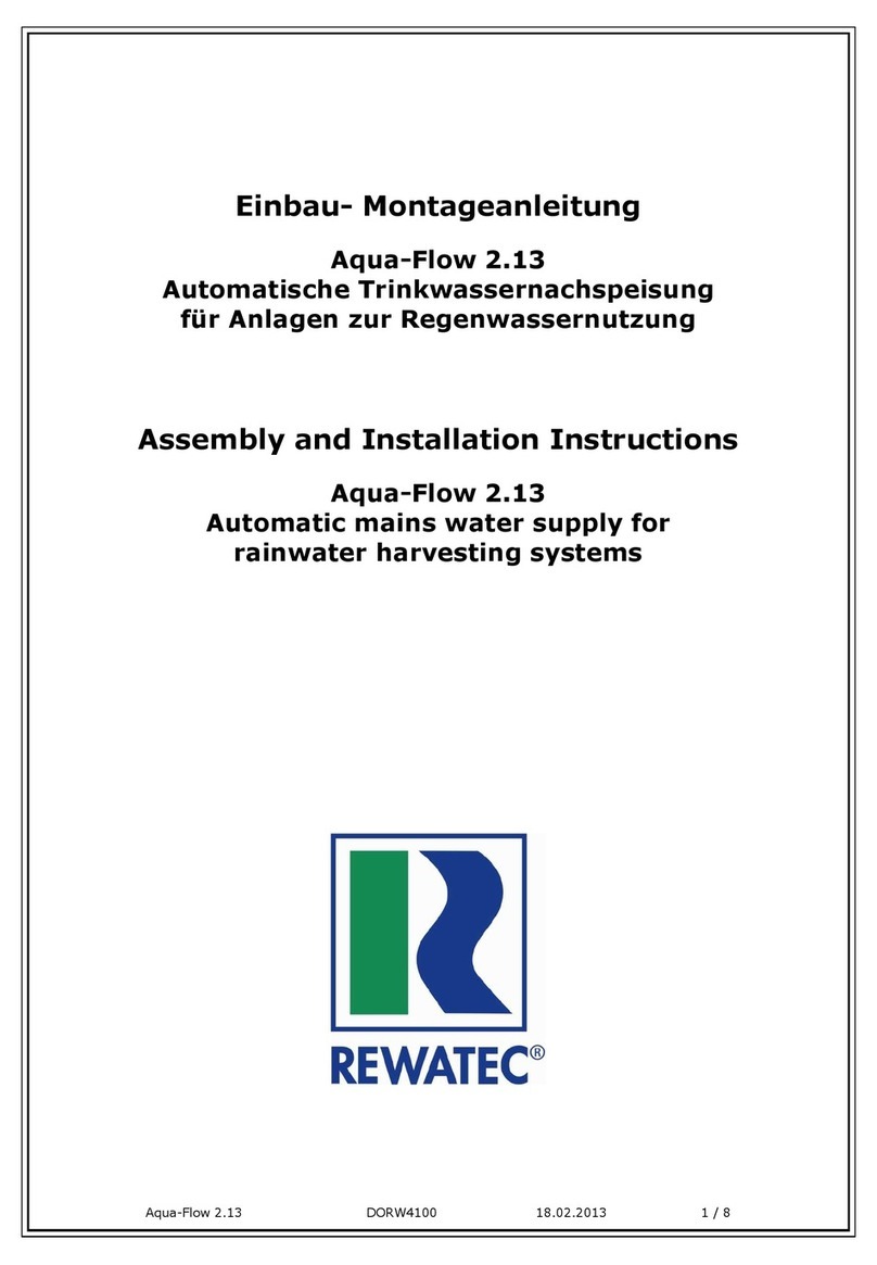 Rewatec Aqua-Flow 2.13 Assembly and installation instructions