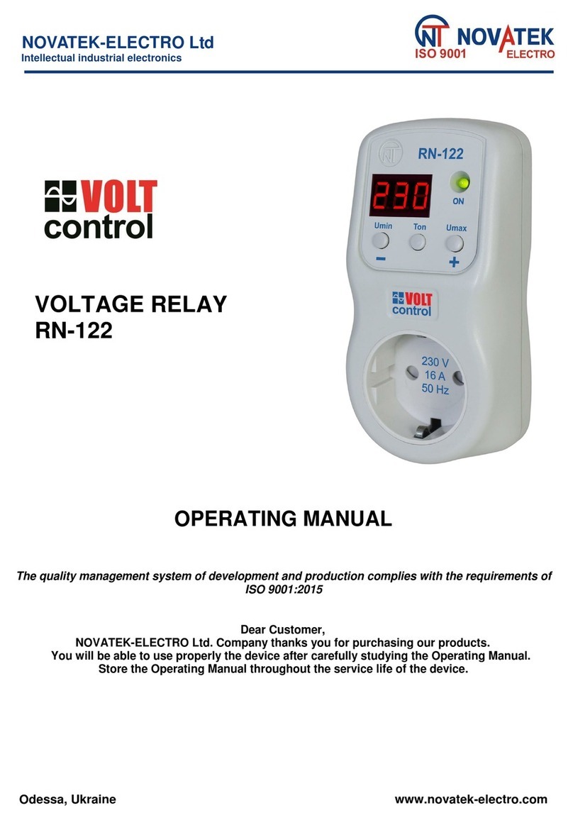 Novatek Volt Control RN-122 operating manual