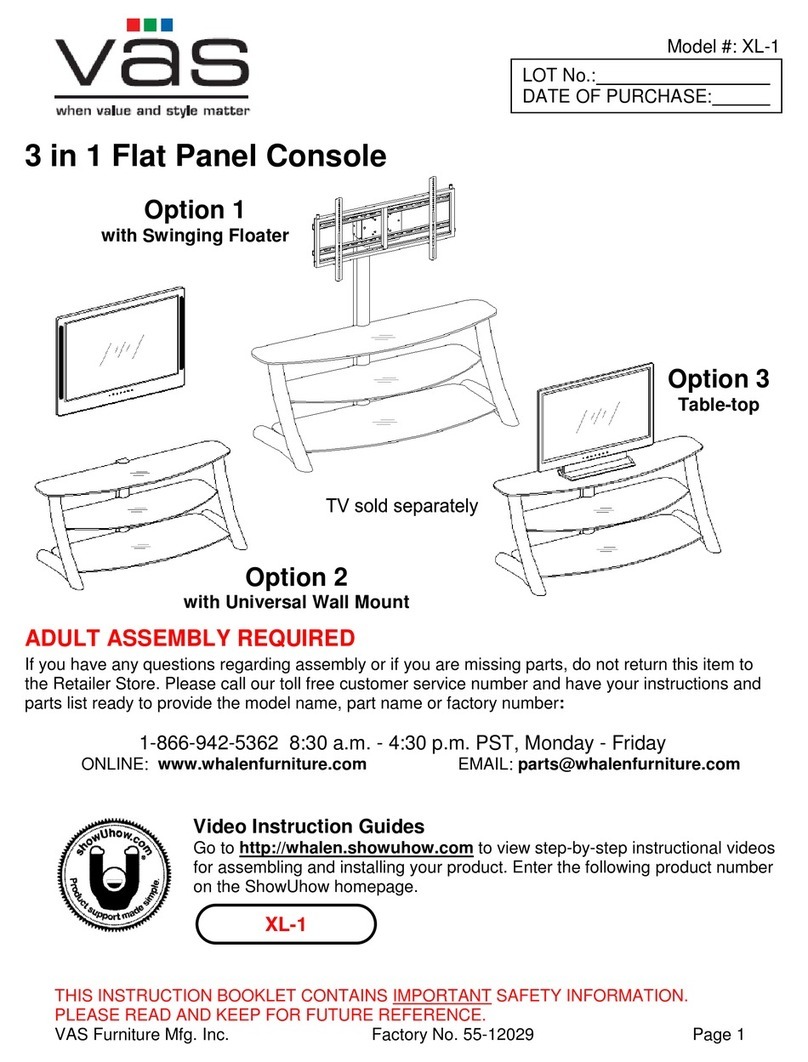 VAS 3 in 1 Flat Panel Console User manual