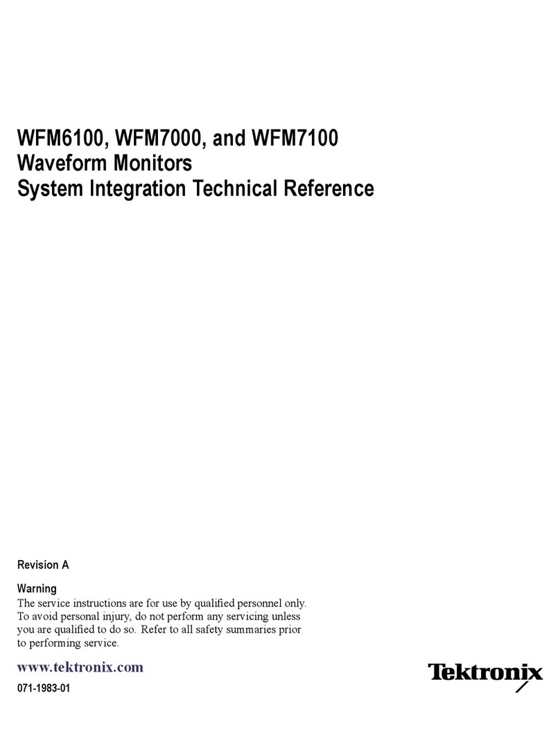 Tektronix WFM6100 Opt. MB Use and care manual