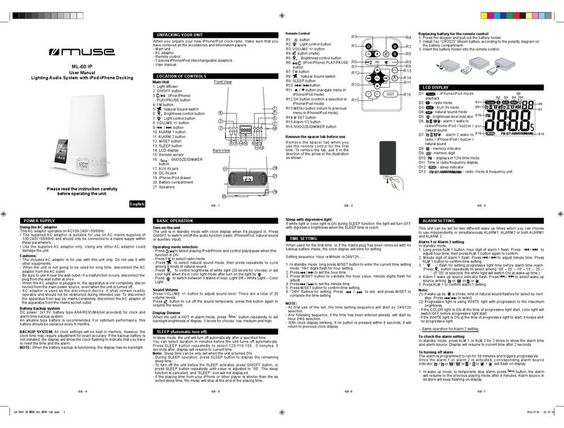Muse ML-60 IP User manual