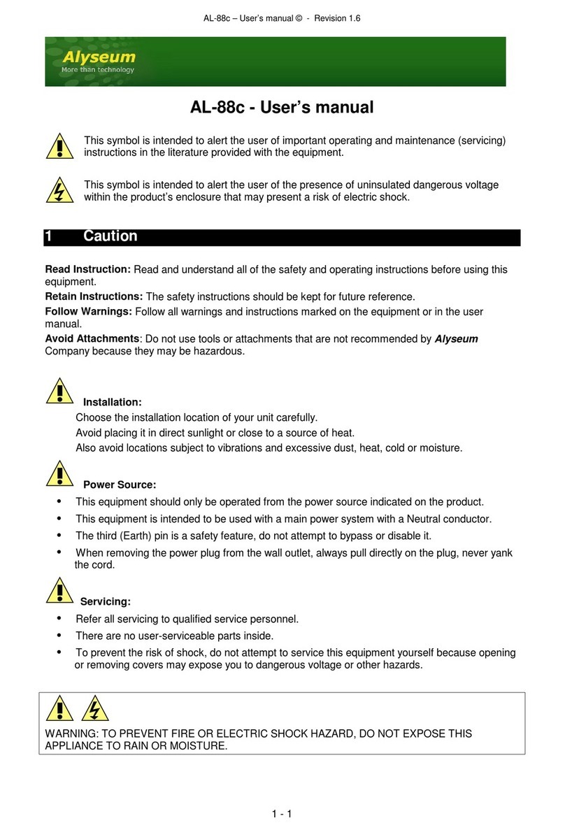Alyseum AL-88c user manual