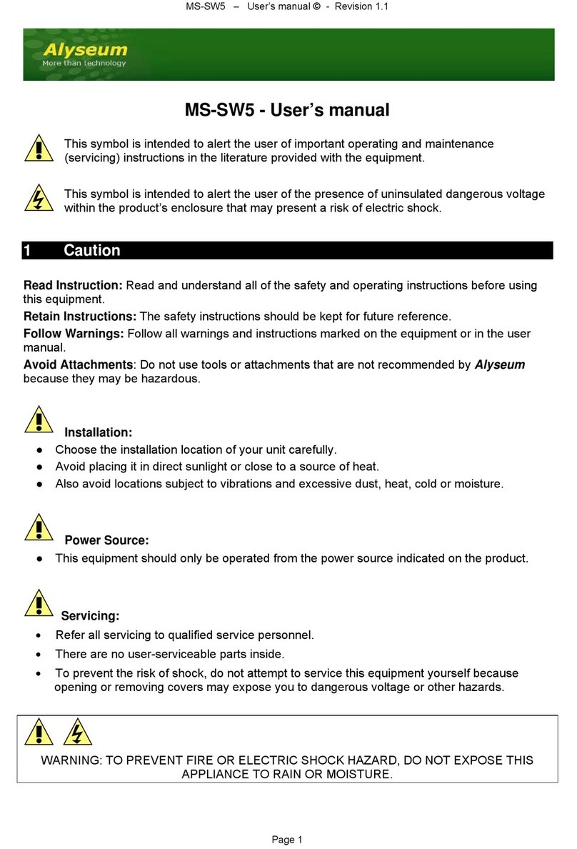 Alyseum MS-SW5 user manual