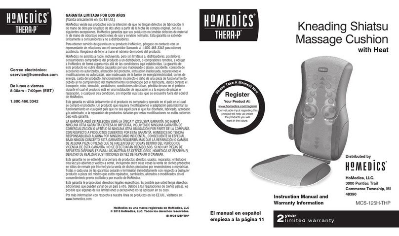 HoMedics MCS-125H-THP instruction manual