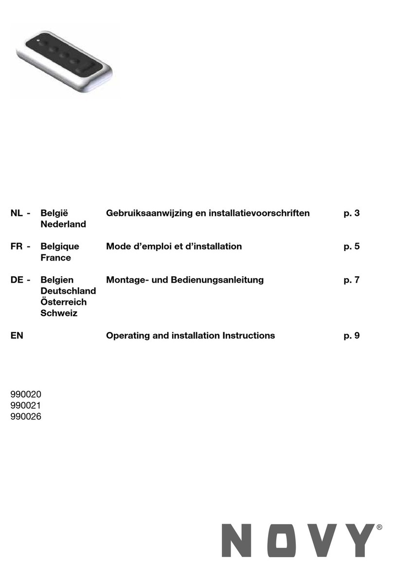 Novy 990020 Operating and installation instructions