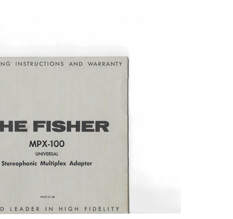 The Fisher MPX-100 Operating instructions and warranty
