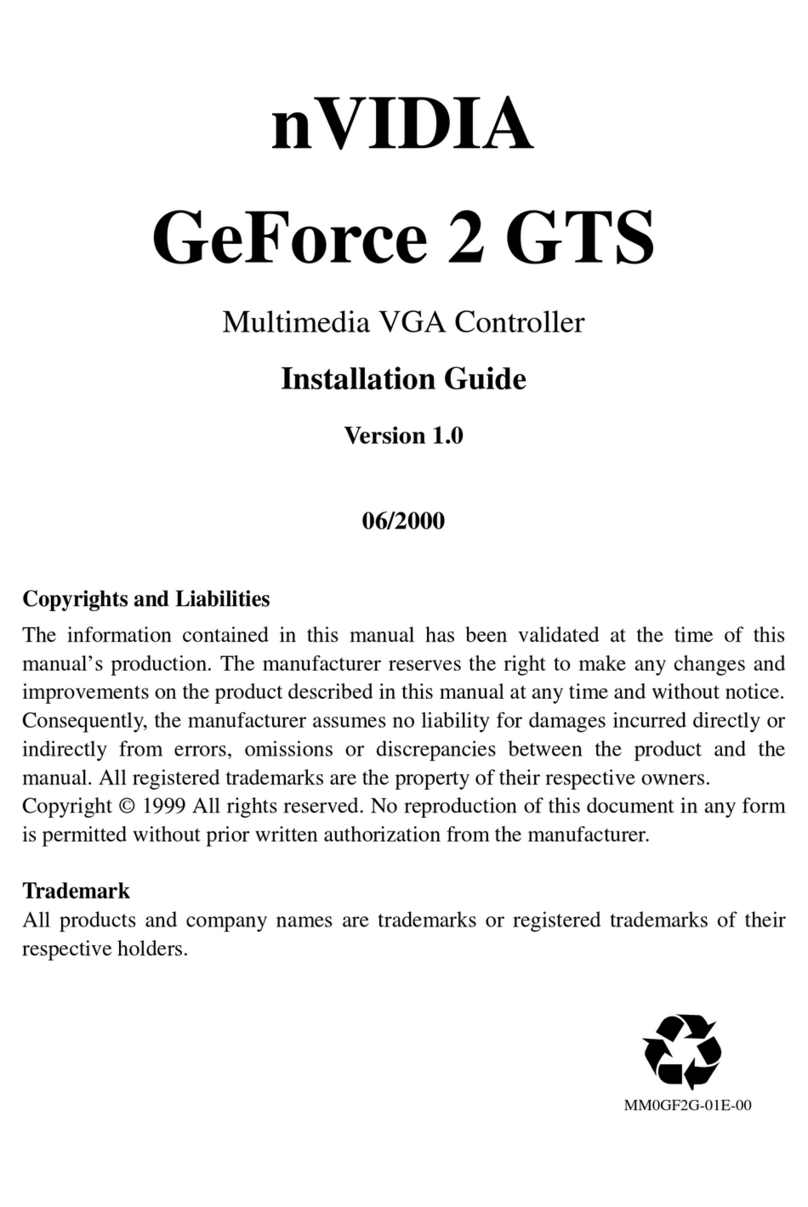 Nvidia GeForce 2 GTS User manual