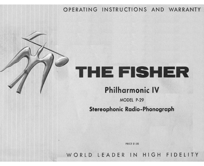 The Fisher P-29 Operating instructions and warranty