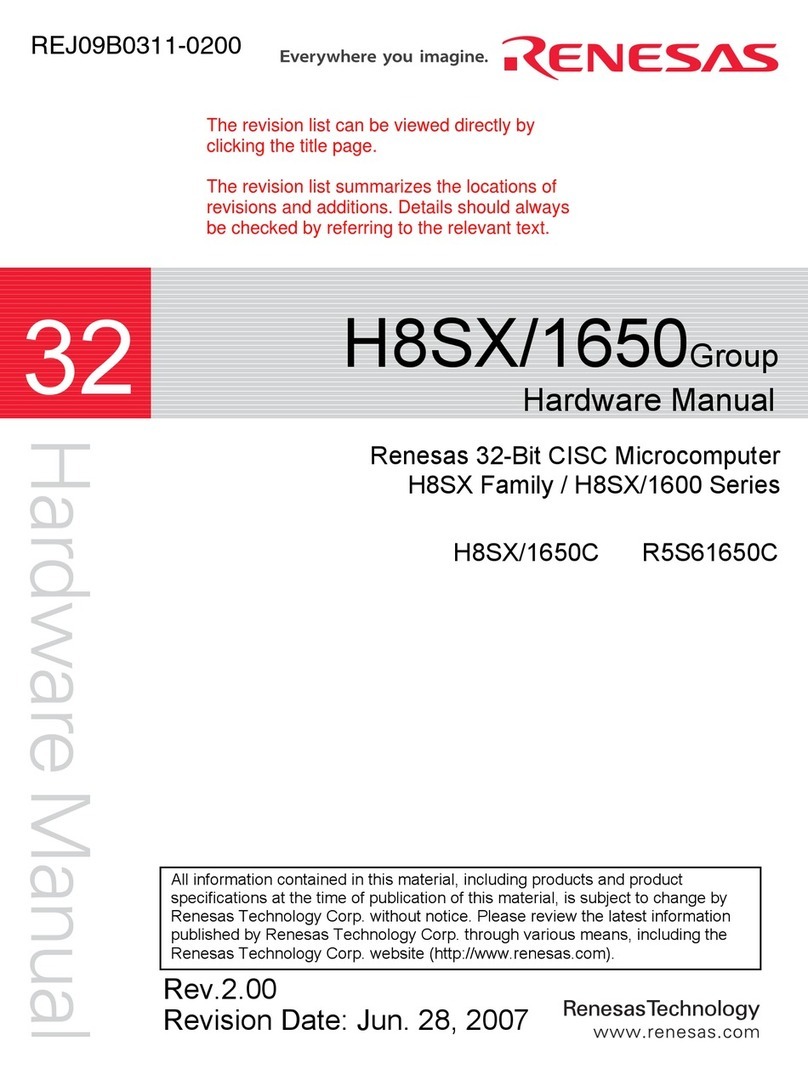 Renesas H8SX/1650 Hardware manual