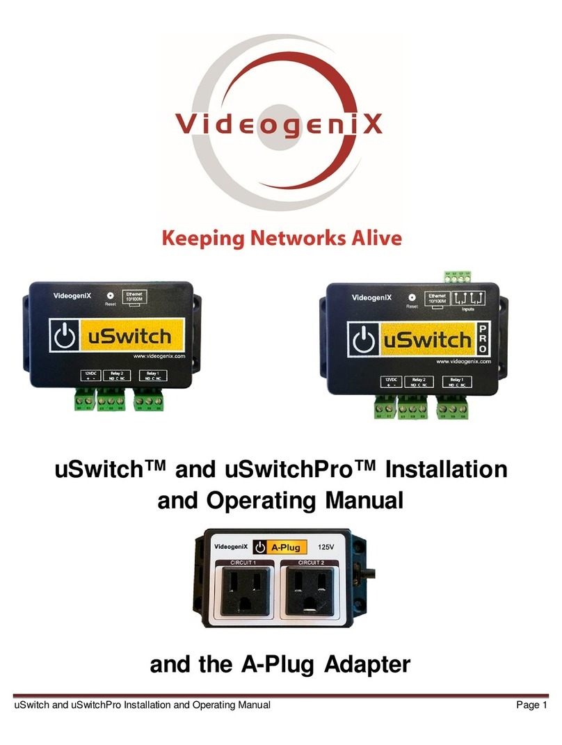 videogeniX uSwitch Installation and operating manual