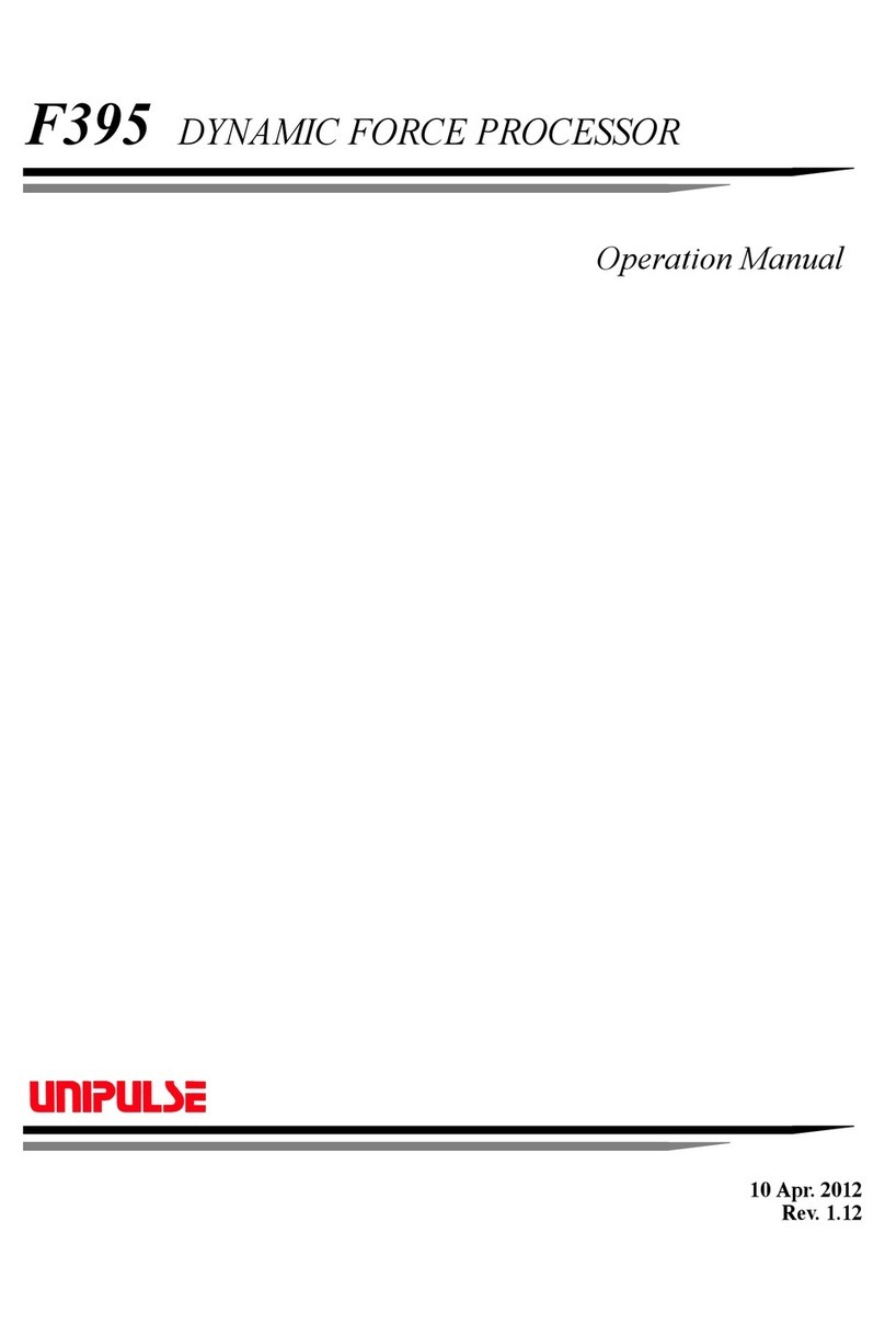 Unipulse f395 Operation manual
