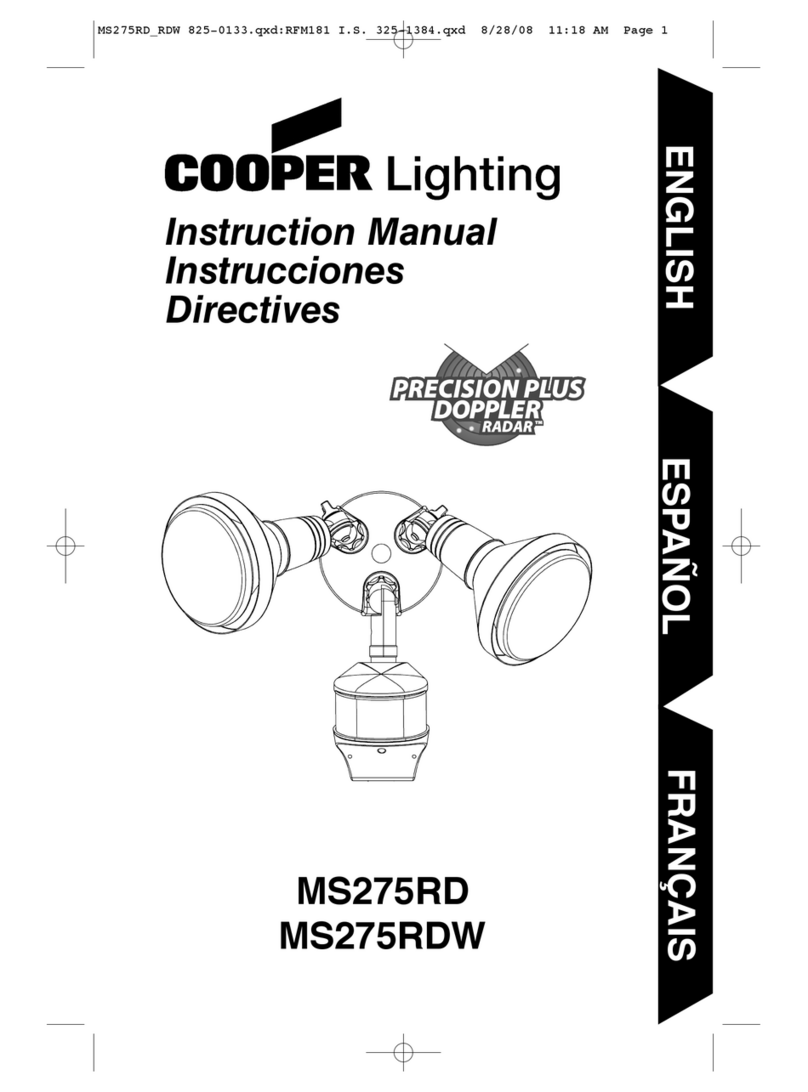 Cooper Lighting MS275RD User manual