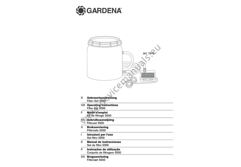 Gardena Filter Set 5000 operating instructions