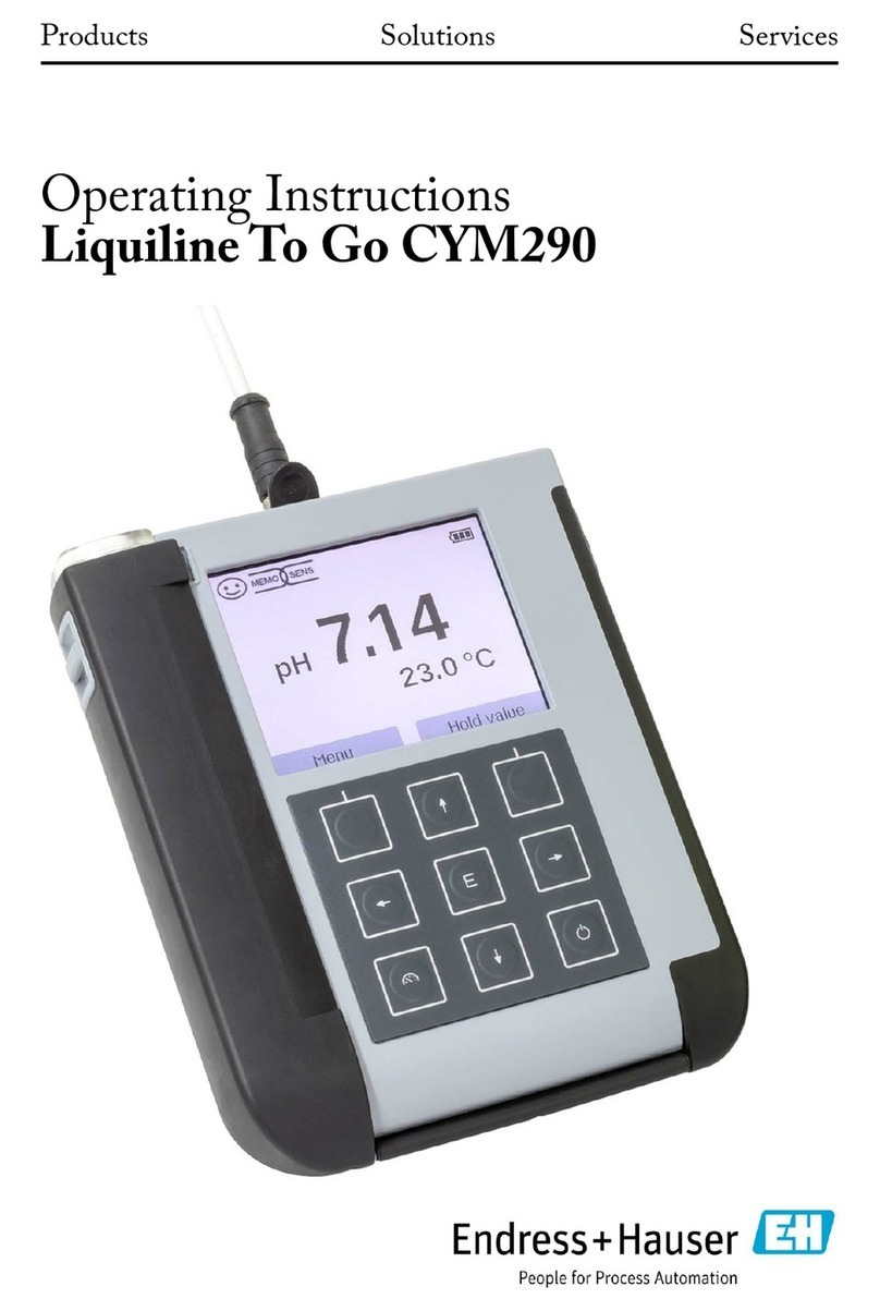 Endress+Hauser Liquiline To Go CYM290 User manual