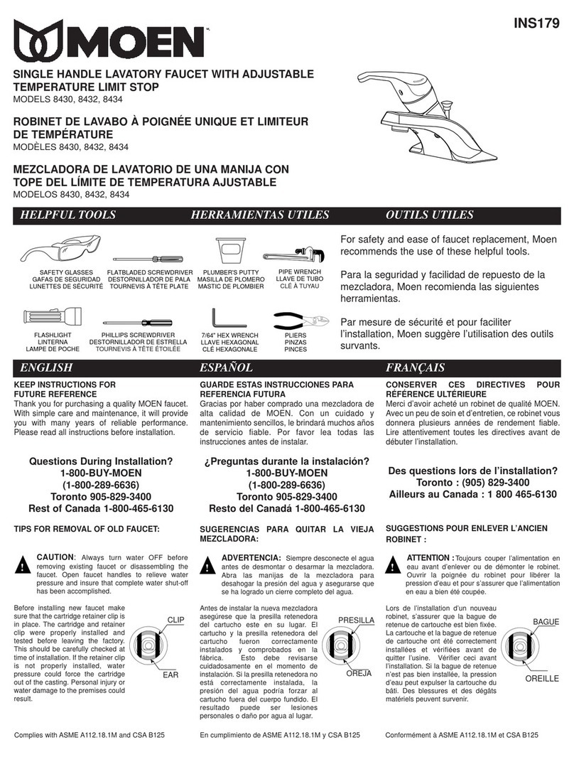 Moen 8430 User manual