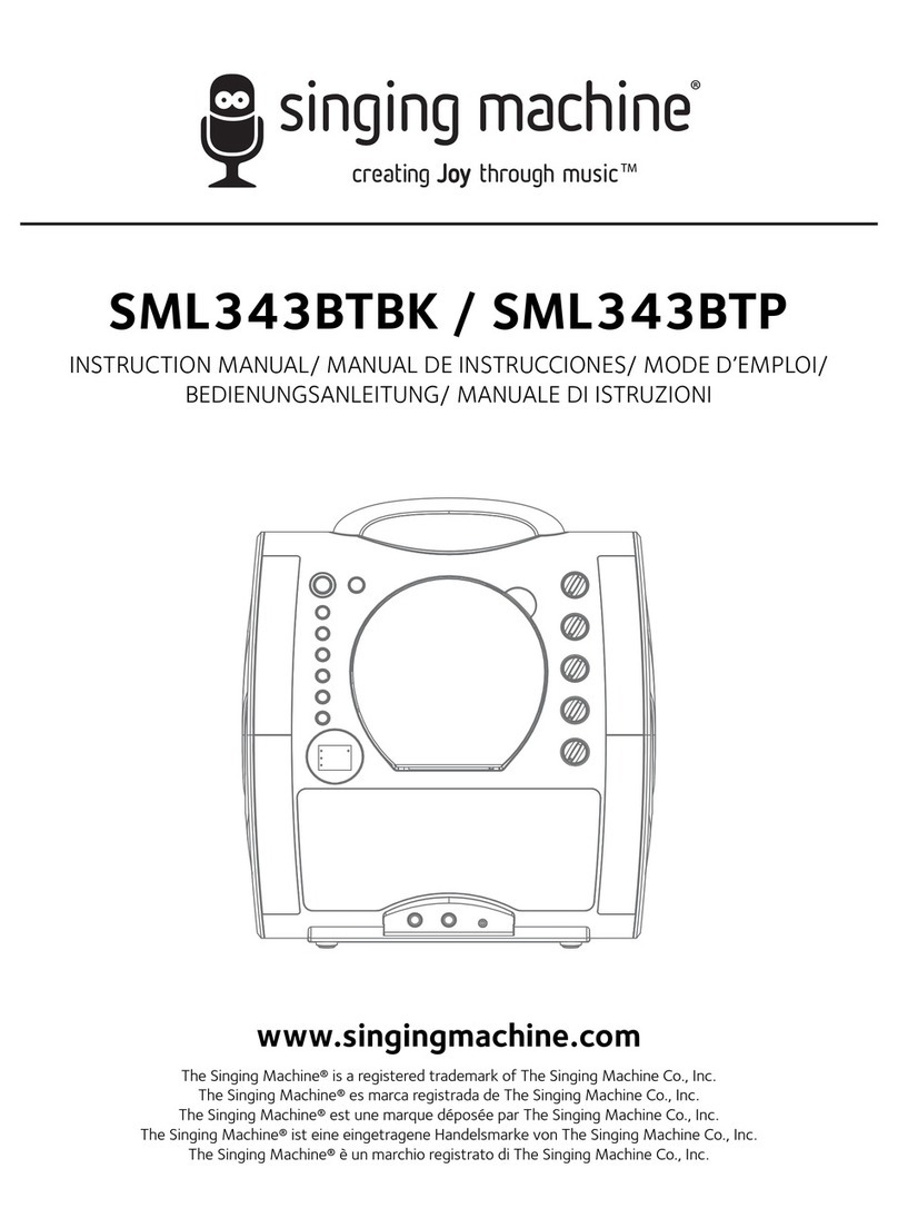 The Singing Machine SML343BTP instruction manual